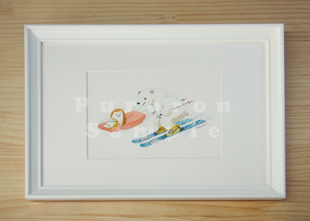 原画「雪と風をきって」