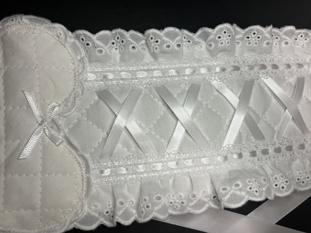 🤍ホワイトキルトのハートヘッドドレス🤍