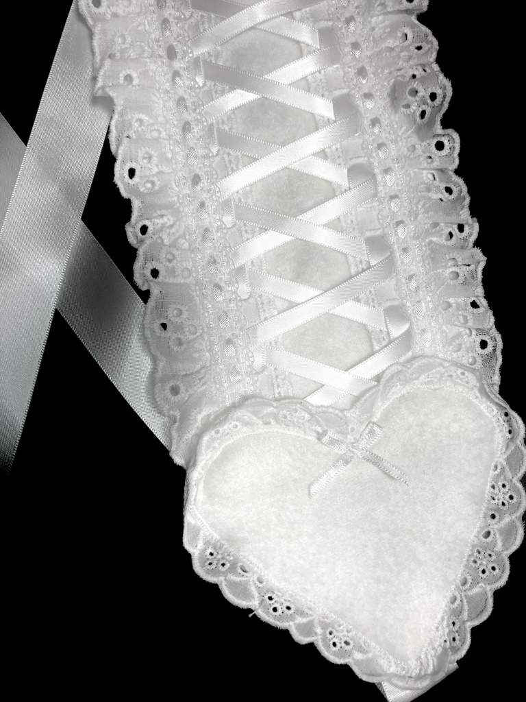 🤍モコモコフリースなホワイトハートヘッドドレス🤍