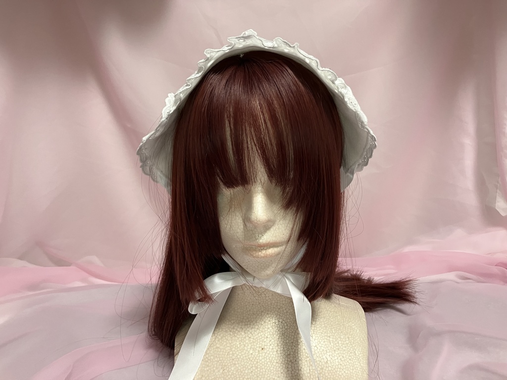 🤍モコモコフリースなホワイトハートヘッドドレス🤍