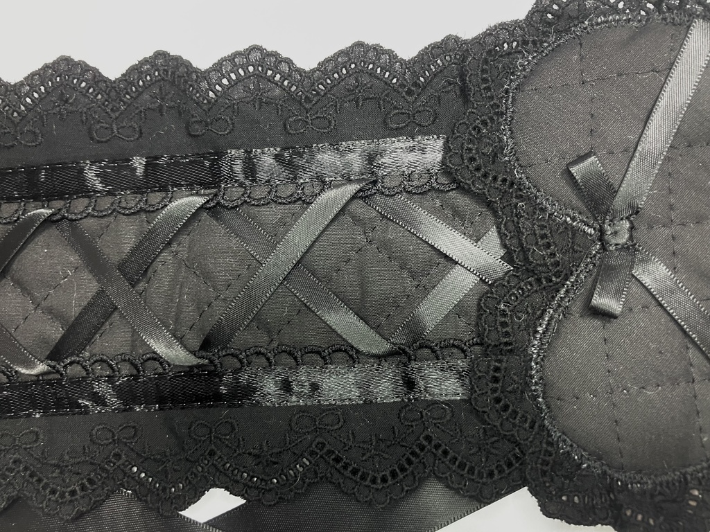 🎼ブラックキルトのハートヘッドドレス🎼