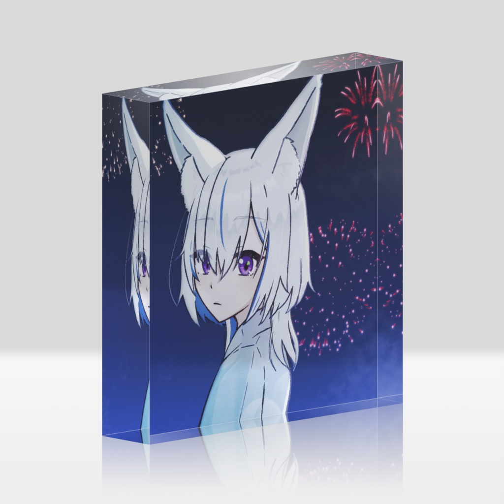 らぎにゃんのアクリルブロックその1