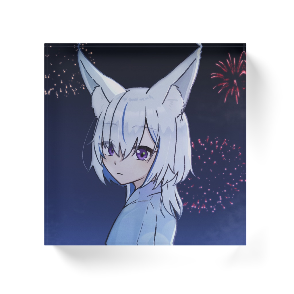 らぎにゃんのアクリルブロックその1