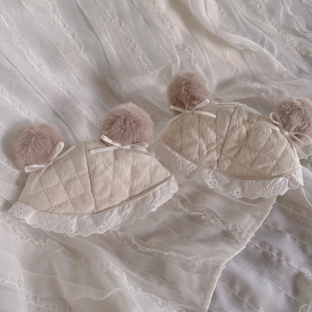 くまみみフリルぼうし