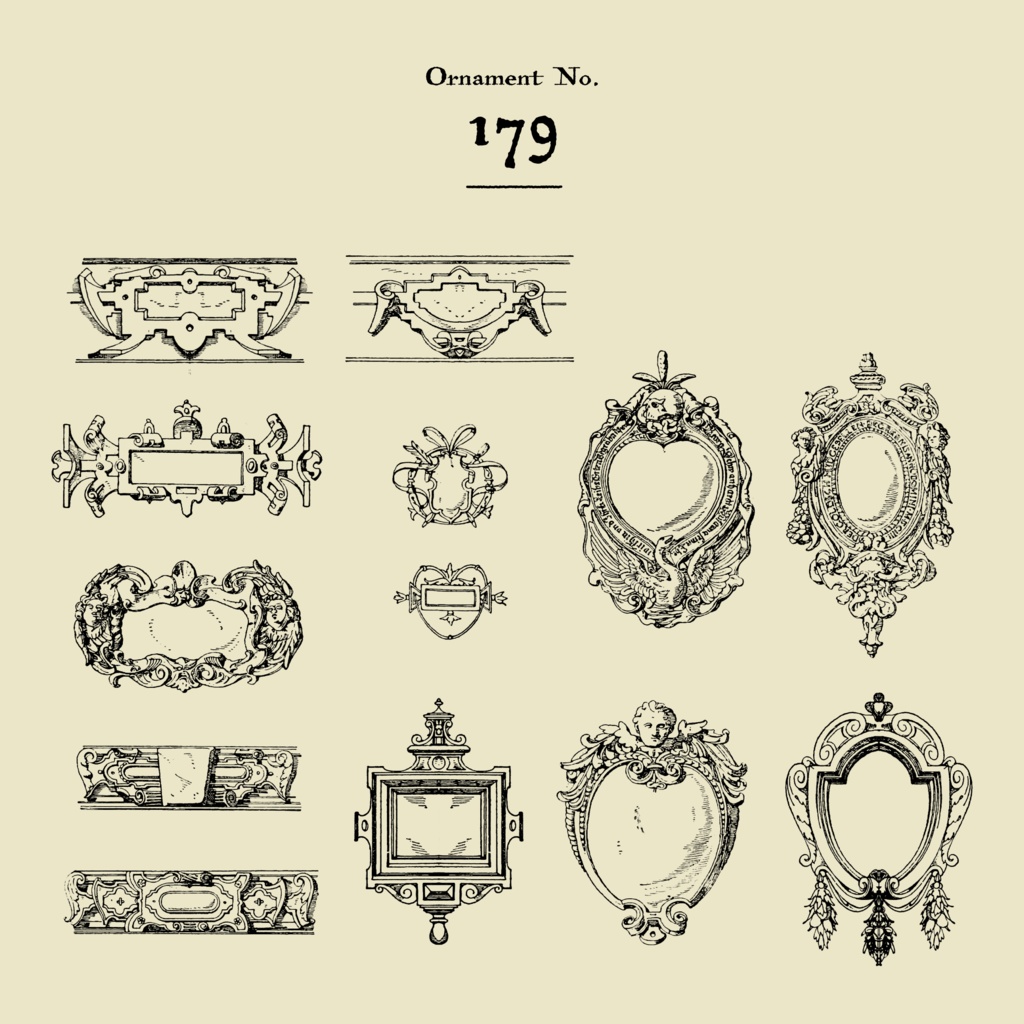 【装飾素材集】Ornament material vol.02|白黒無料/金銀有料