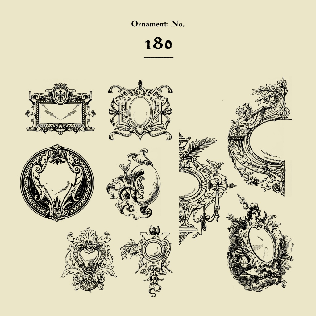 【装飾素材集】Ornament material vol.02|白黒無料/金銀有料