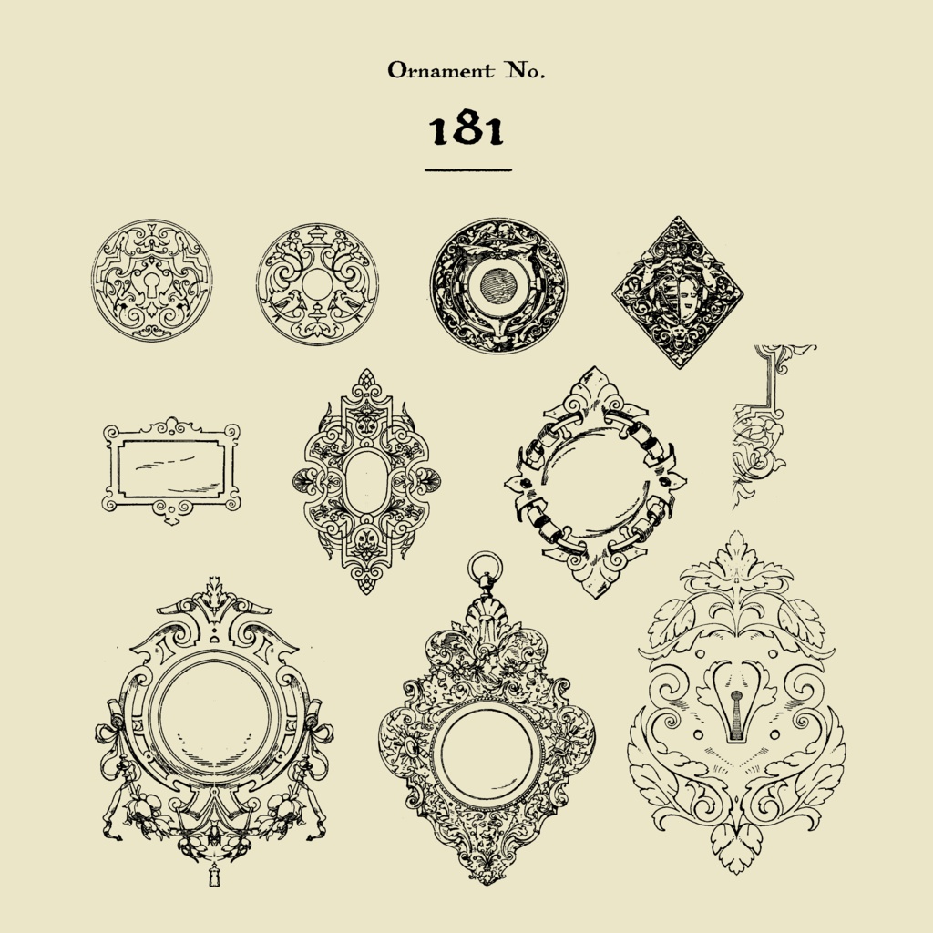 【装飾素材集】Ornament material vol.02|白黒無料/金銀有料