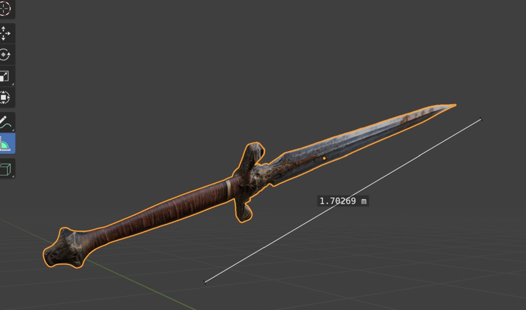 錆びた短剣(3Dモデル)