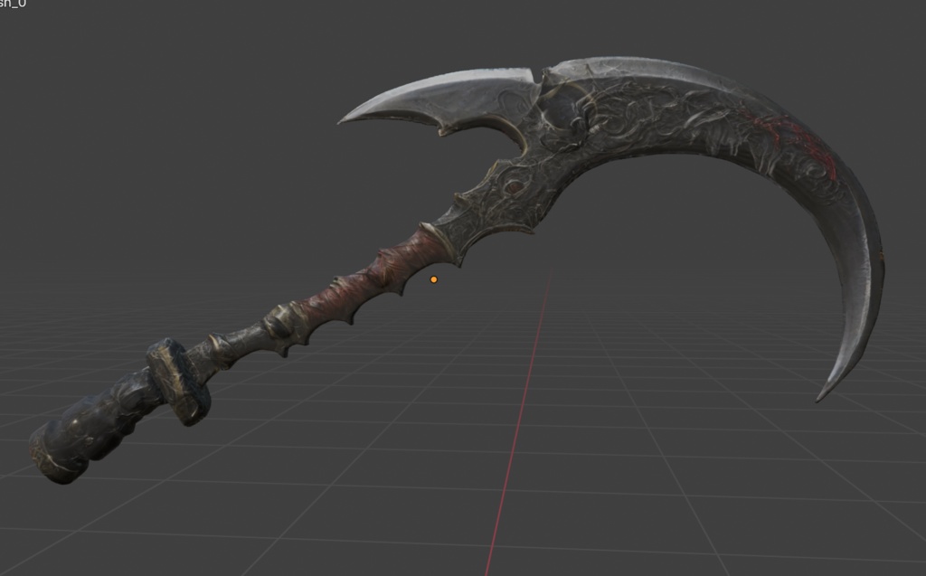 呪われた大鎌(3Dモデル)