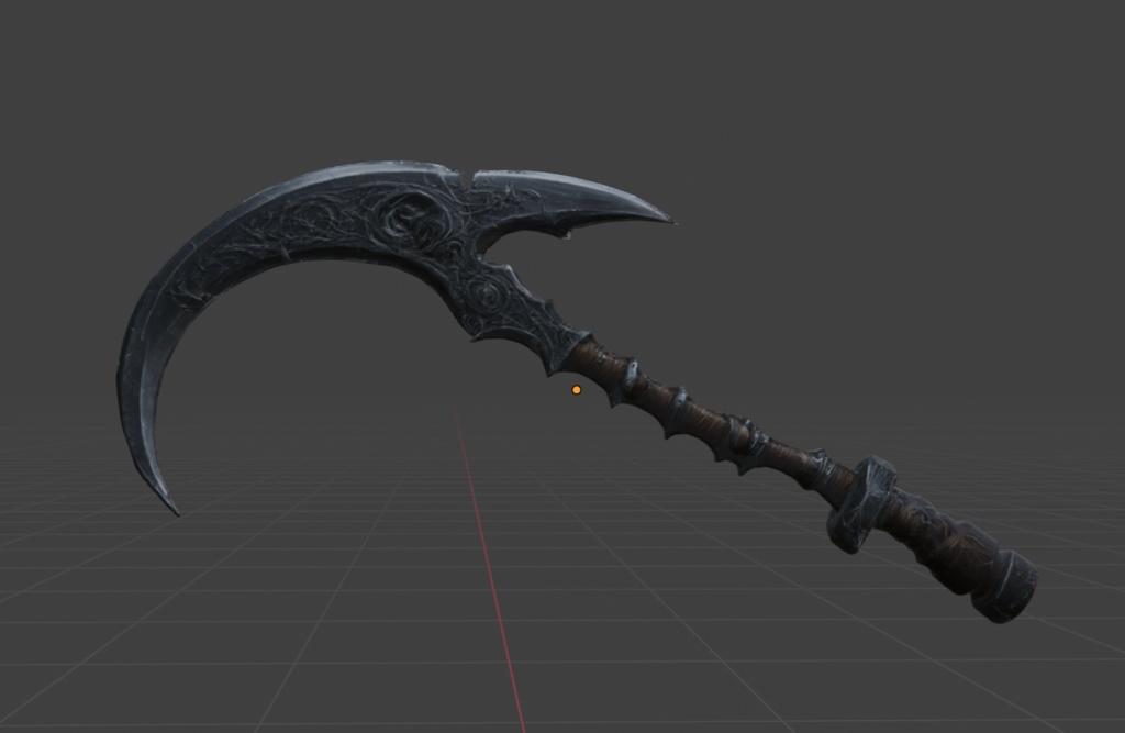 呪われた大鎌(3Dモデル)