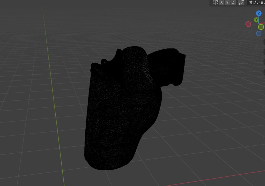 ハンドガン+ホルスター(3Dモデル)