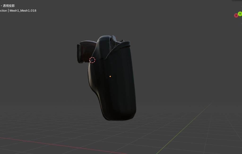 ハンドガン+ホルスター(3Dモデル)