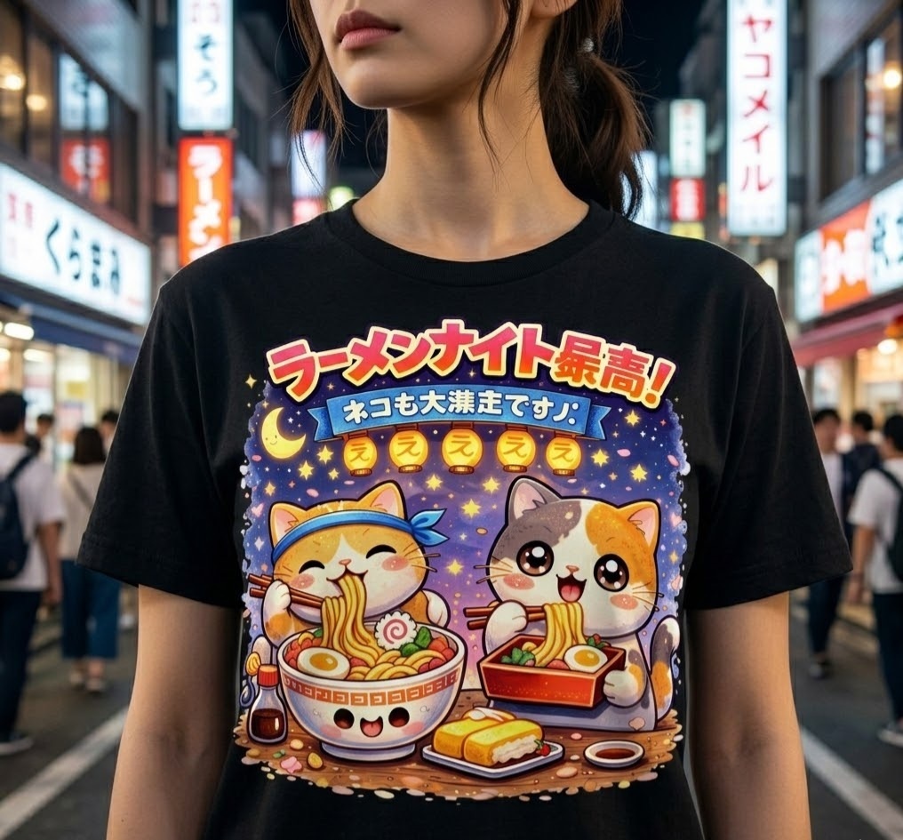 Kawaii Ramen Design Bundle – Cute Anime Food T-Shirt & Sticker Pack, Japanese Street Food Graphics Collection