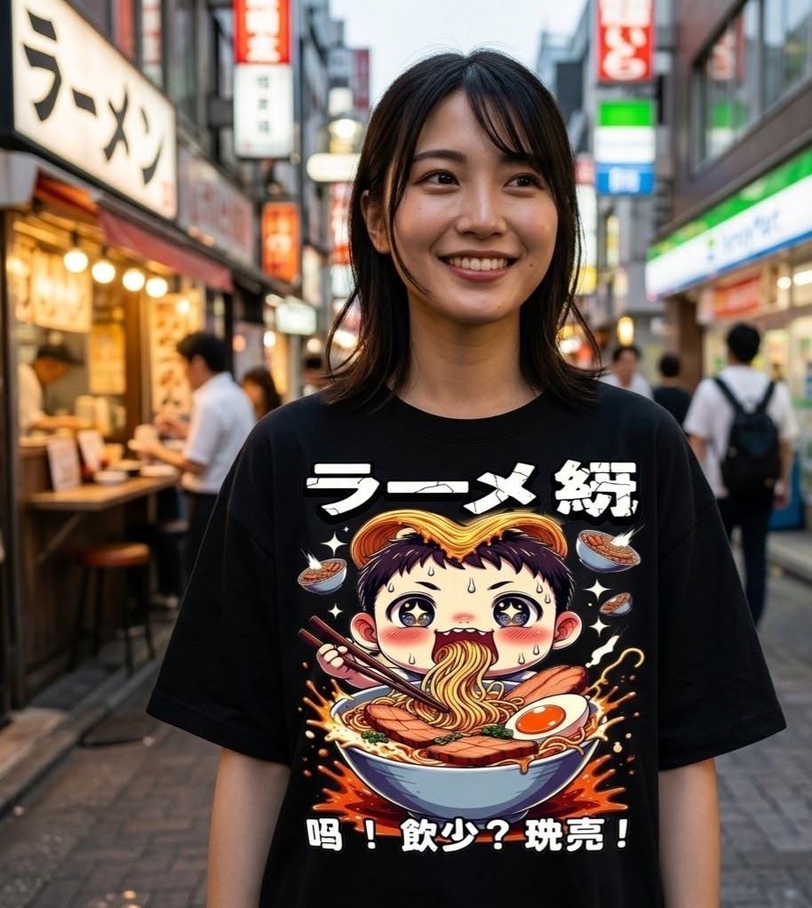 Kawaii Ramen Design Bundle – Cute Anime Food T-Shirt & Sticker Pack, Japanese Street Food Graphics Collection