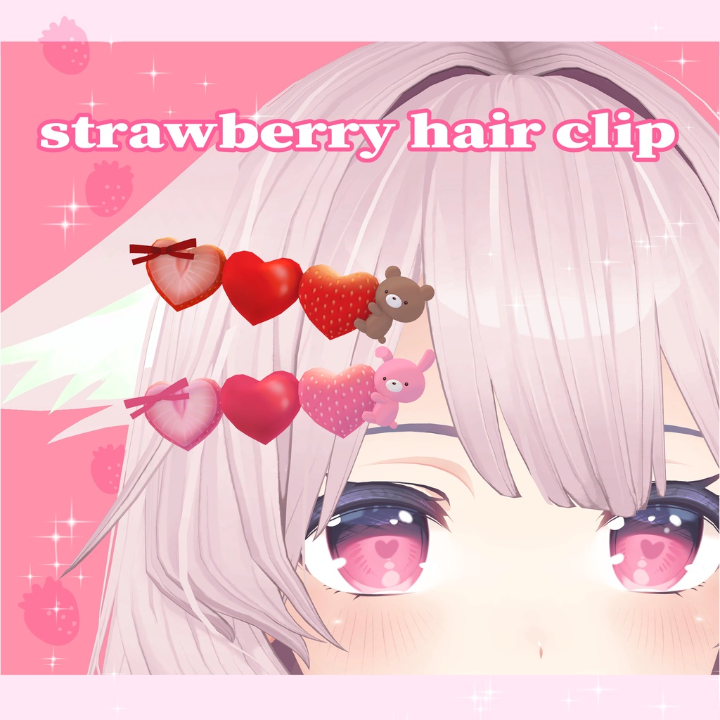 strawberry hair clip