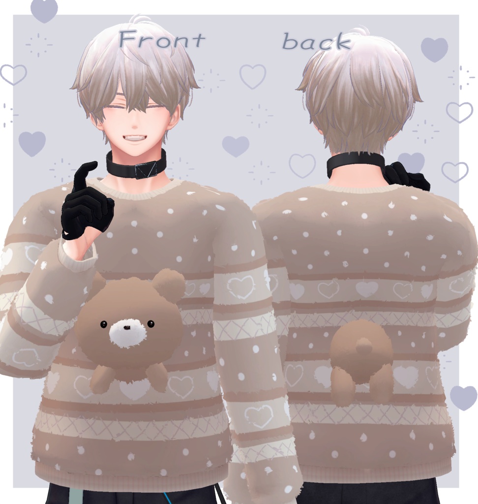 【VRChat】くまさん貫通セーター Men's Sizes