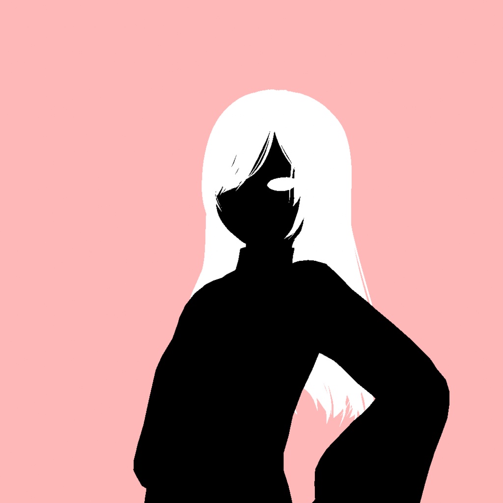 【無料】VRMアバター 影の少女