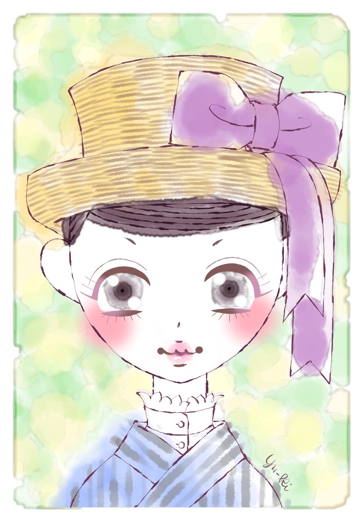 浴衣の少女・ポストカード