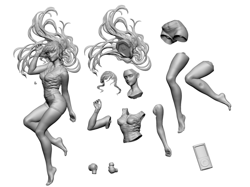 マリア(Oneday for Maria) 3Dプリント向けSTLモデルデータ