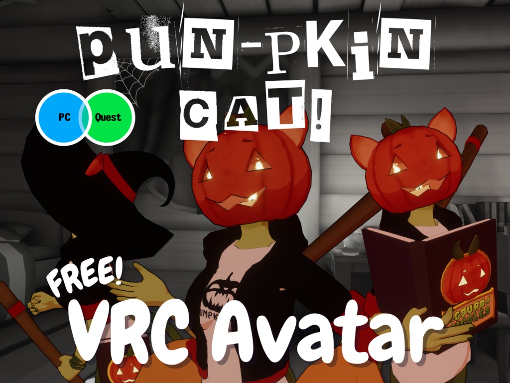 Pun-pkin Cat Avatar [VRChat] [PC/Quest] [Free]