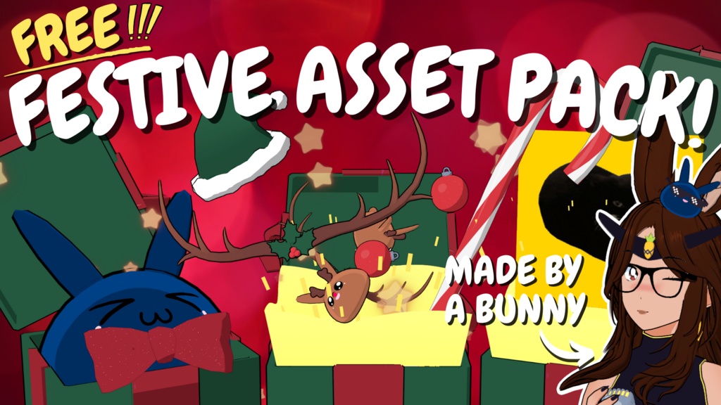 [FREE!] [VRChat] Bunny's Festive Asset Pack