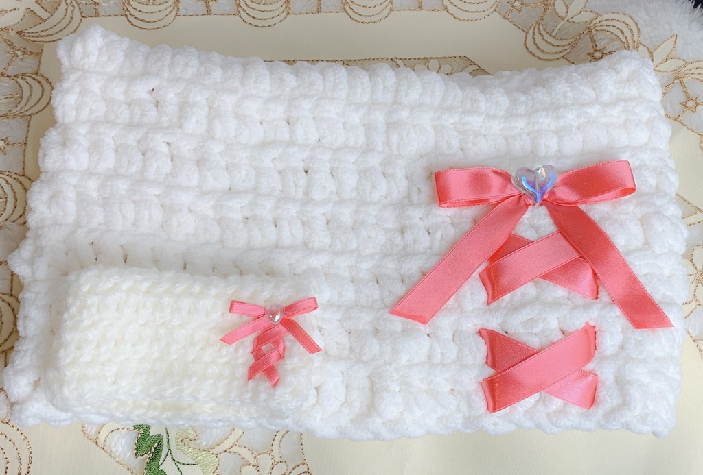 あみこみリボン(おそろいピンクセット)