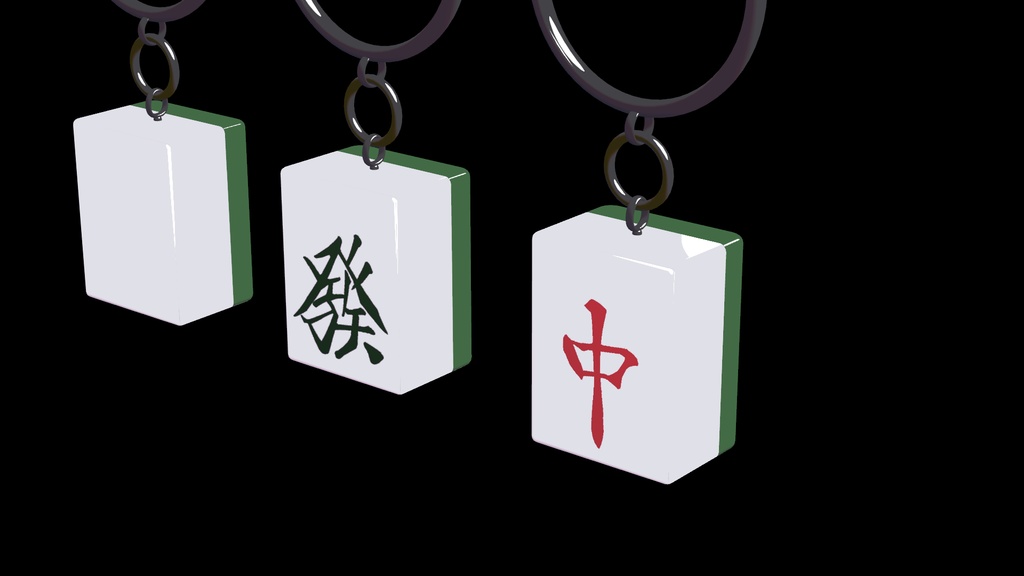 麻雀牌イヤリング 全37牌