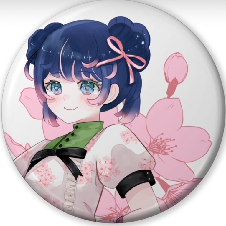 お花見缶バッジ