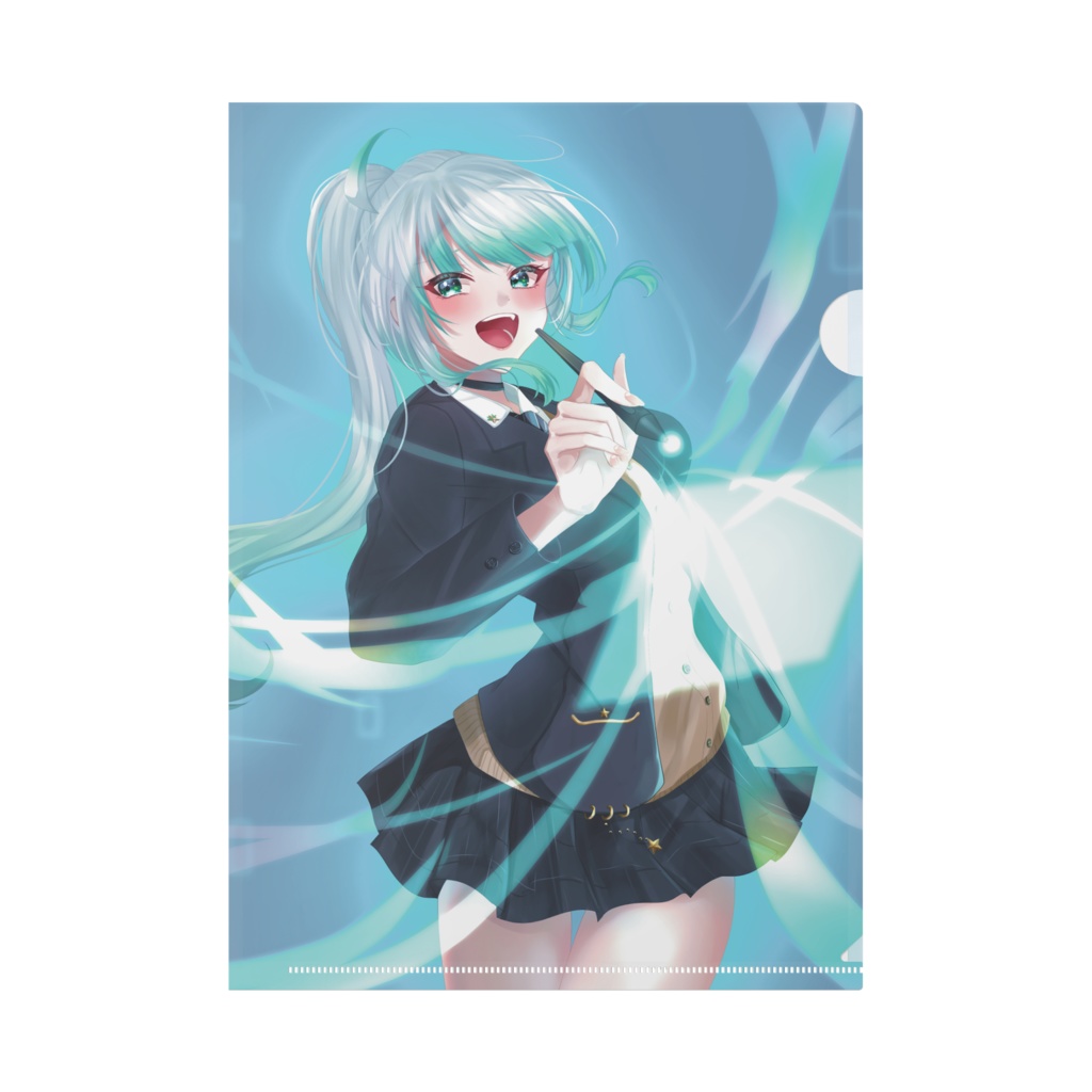 クリアファイル(両面デザイン)-群青ネギ吉