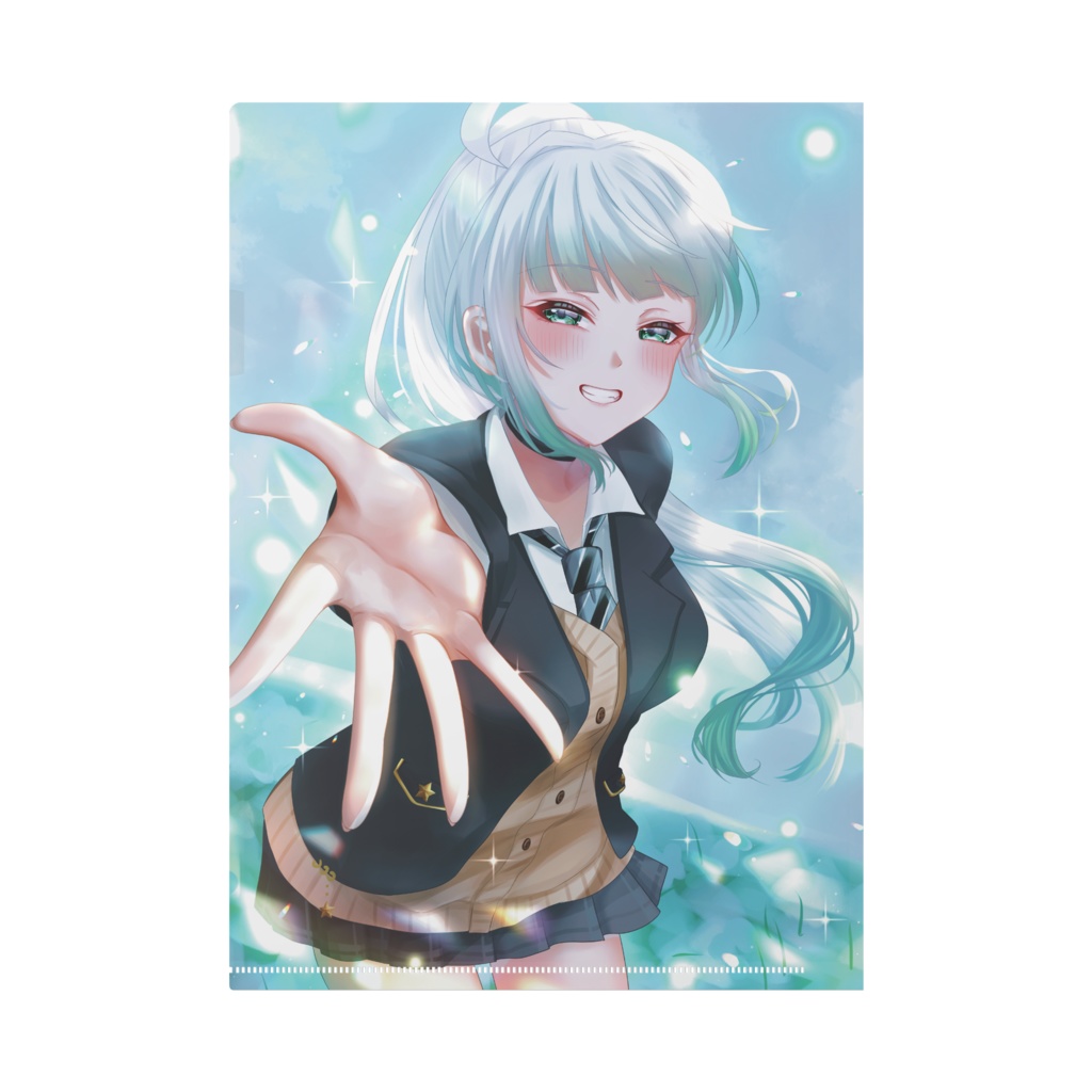 クリアファイル(両面デザイン)-群青ネギ吉