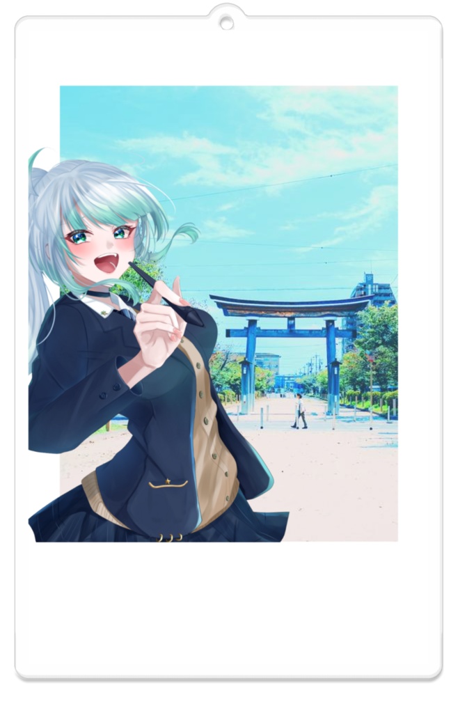 一緒にお出かけ！お写真アクキー　Aデザイン