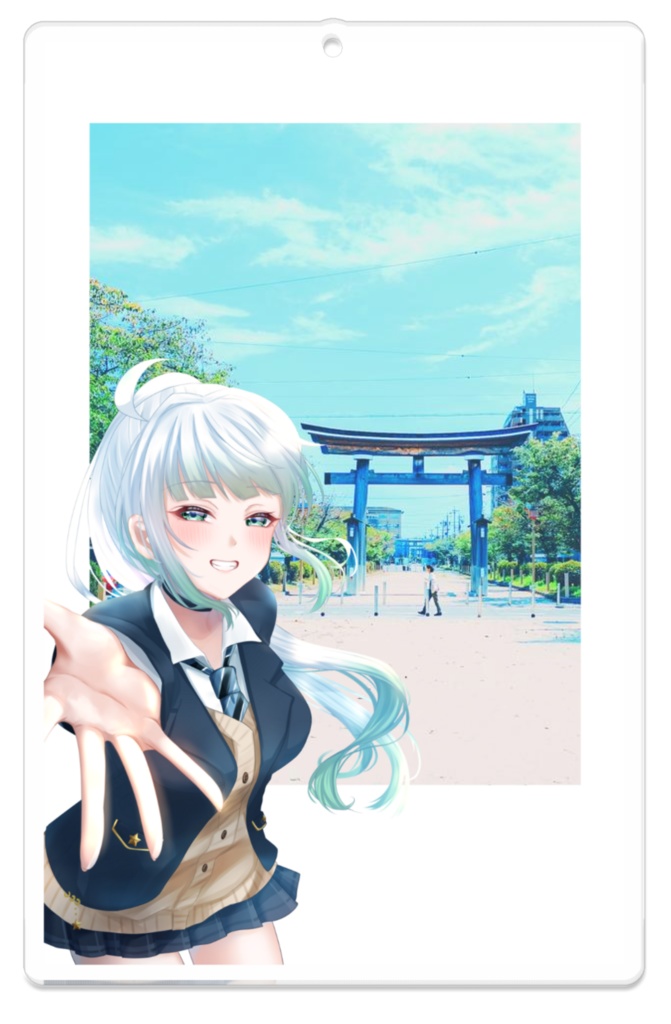 一緒にお出かけ!お写真アクキー Bデザイン