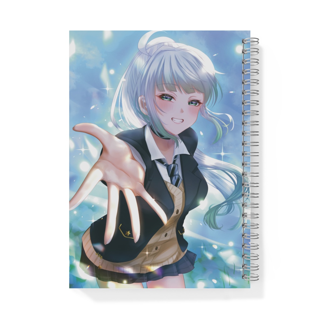 リングノート(両面2デザイン)-群青ネギ吉