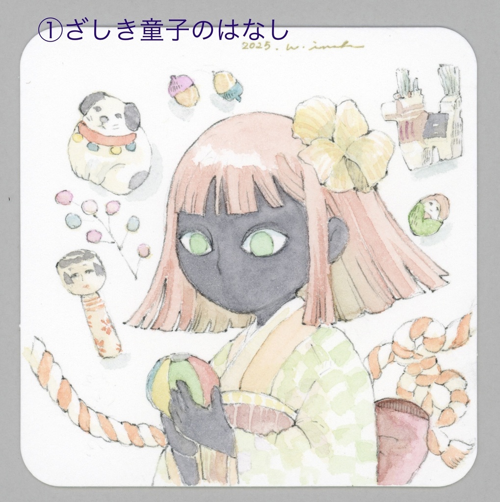 ミニ原画作品┊ てのひらペーパー①~③