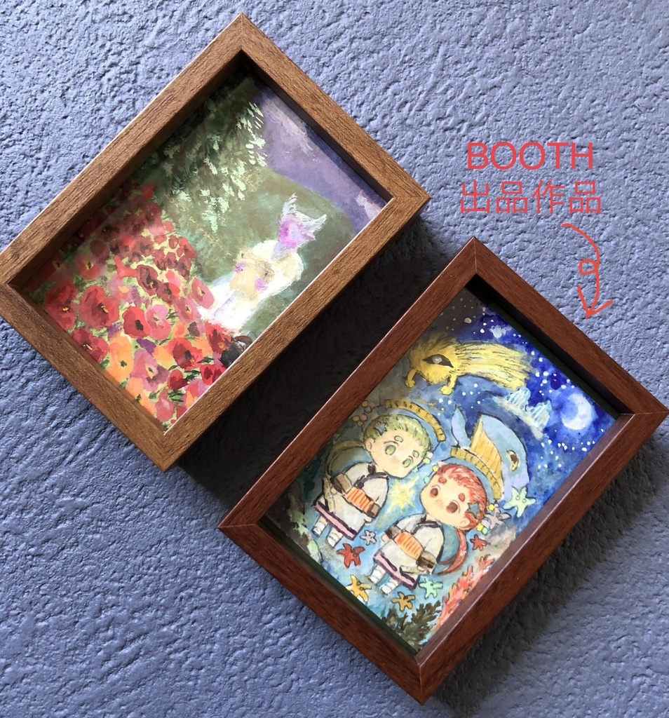 ミニ額原画作品┊ 双子の星と彗星