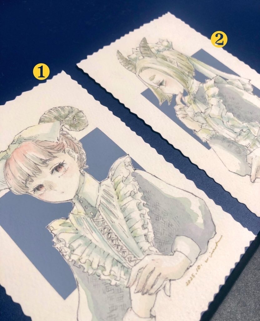 新作ドローイング原画①②