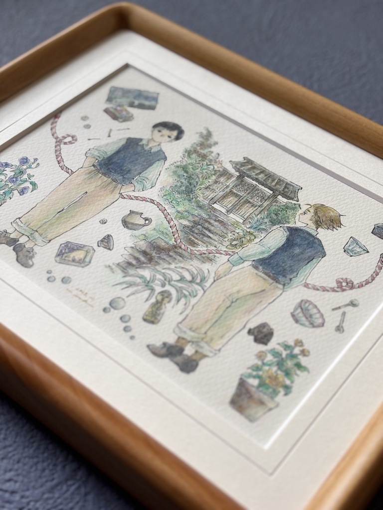 額装原画作品┊ さびしさがほんの少しだけ隠れている