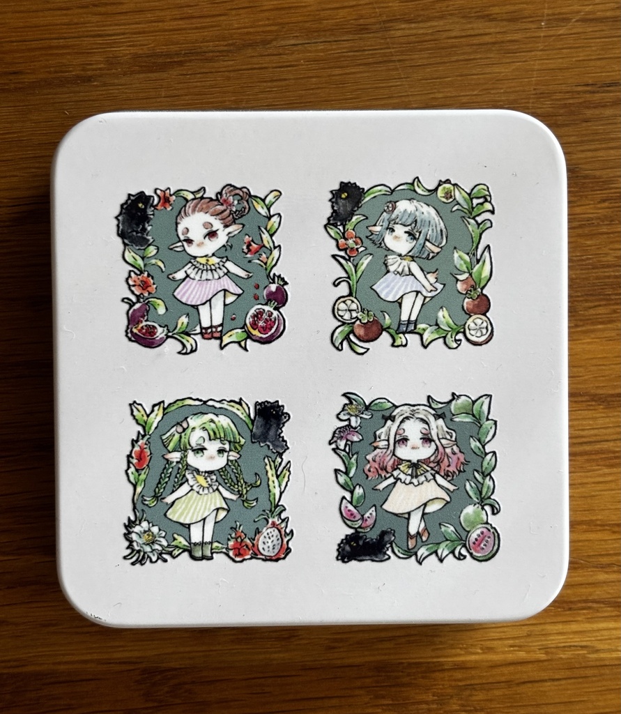 スクエア缶&クリアシールセット※B品