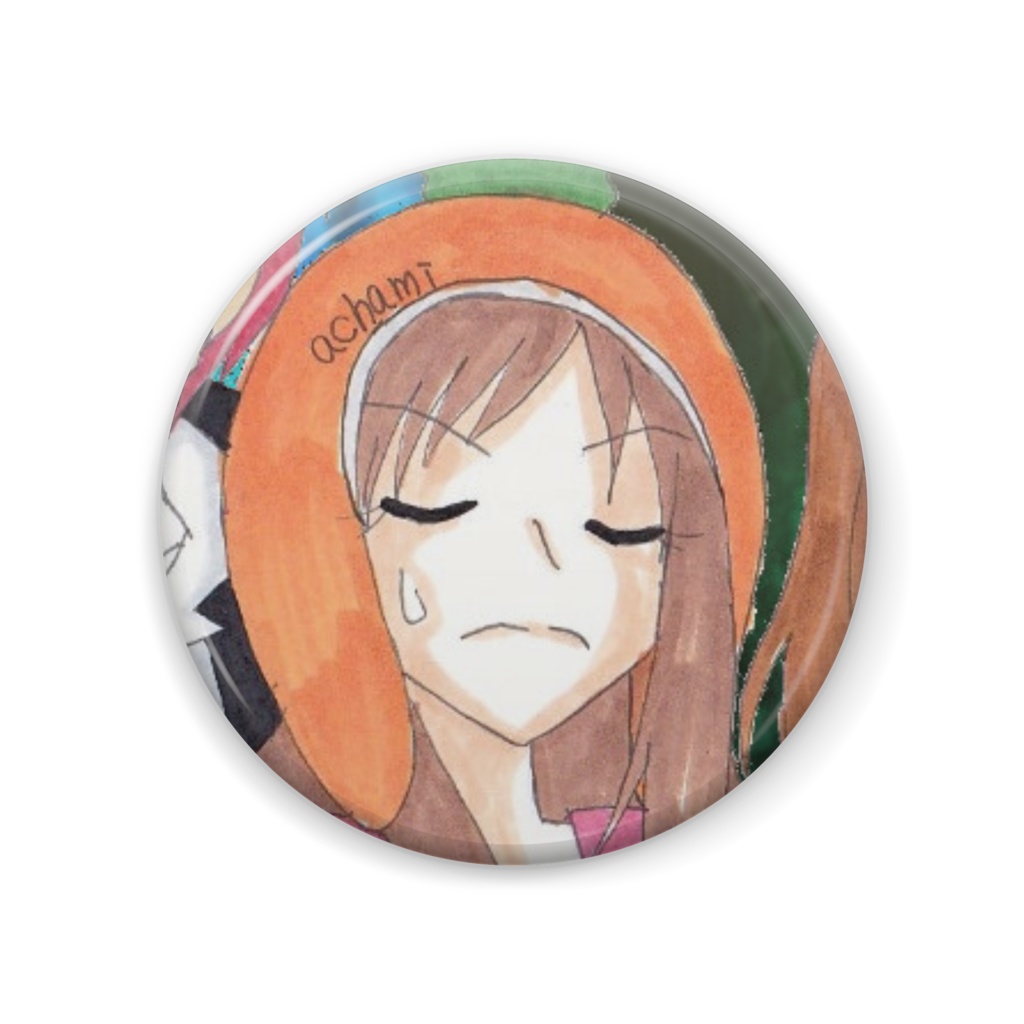 あかがみんクラフト缶バッジ あちゃみ