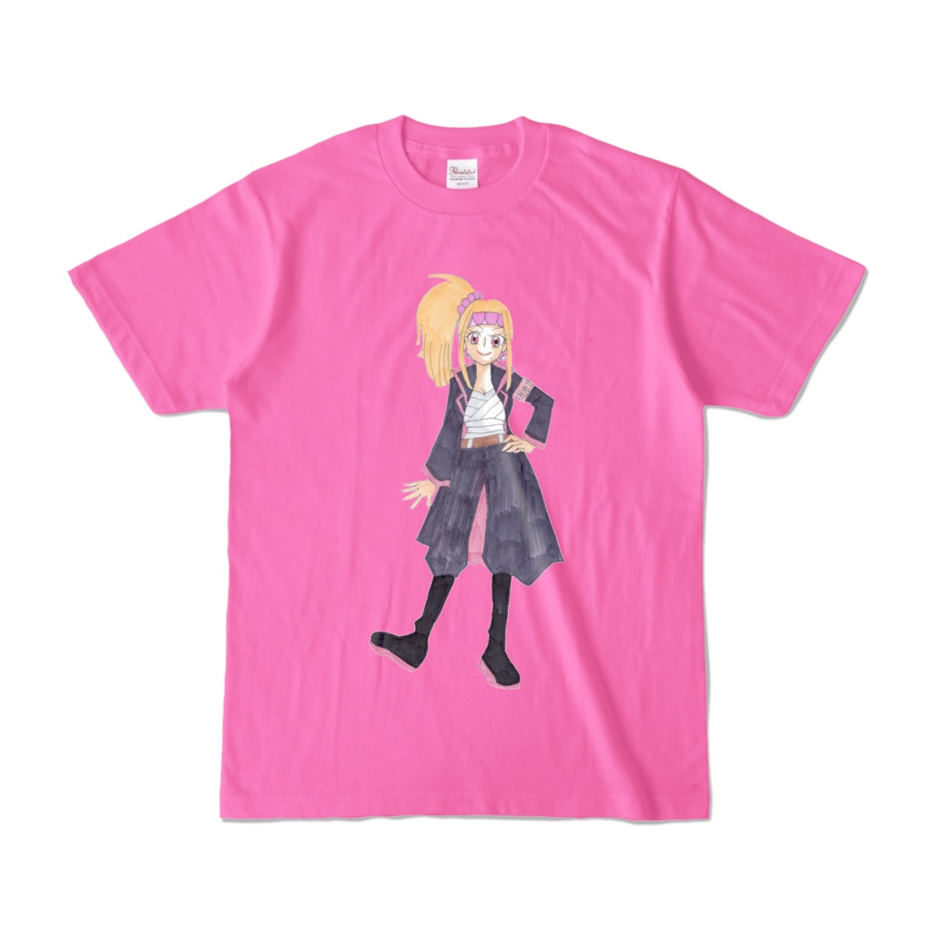 北海未知　カラーTシャツ　桃色