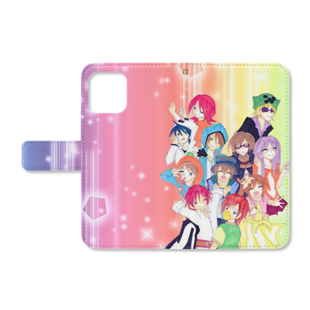あかがみんメンバー&ワラクラ&ハイスクールズ 手帳型iPhoneケース iPhone12/12Pro