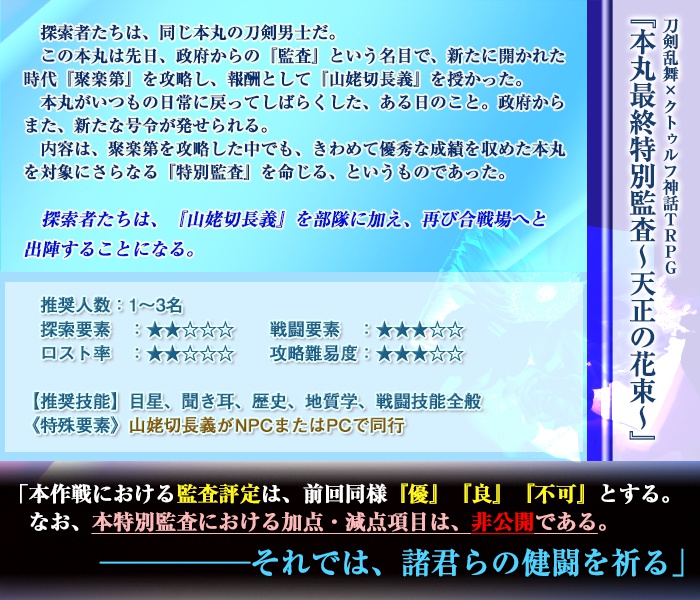 本丸最終特別監査~天正の花束~(PDF版)