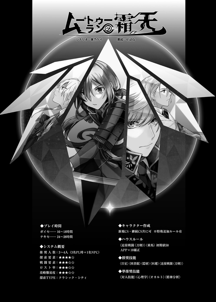 刀剣乱舞×新クトゥルフ神話TRPG「第七銘集録」シナリオブックアンソロジー+初心者向ルール指南書(2冊組)※在庫限り