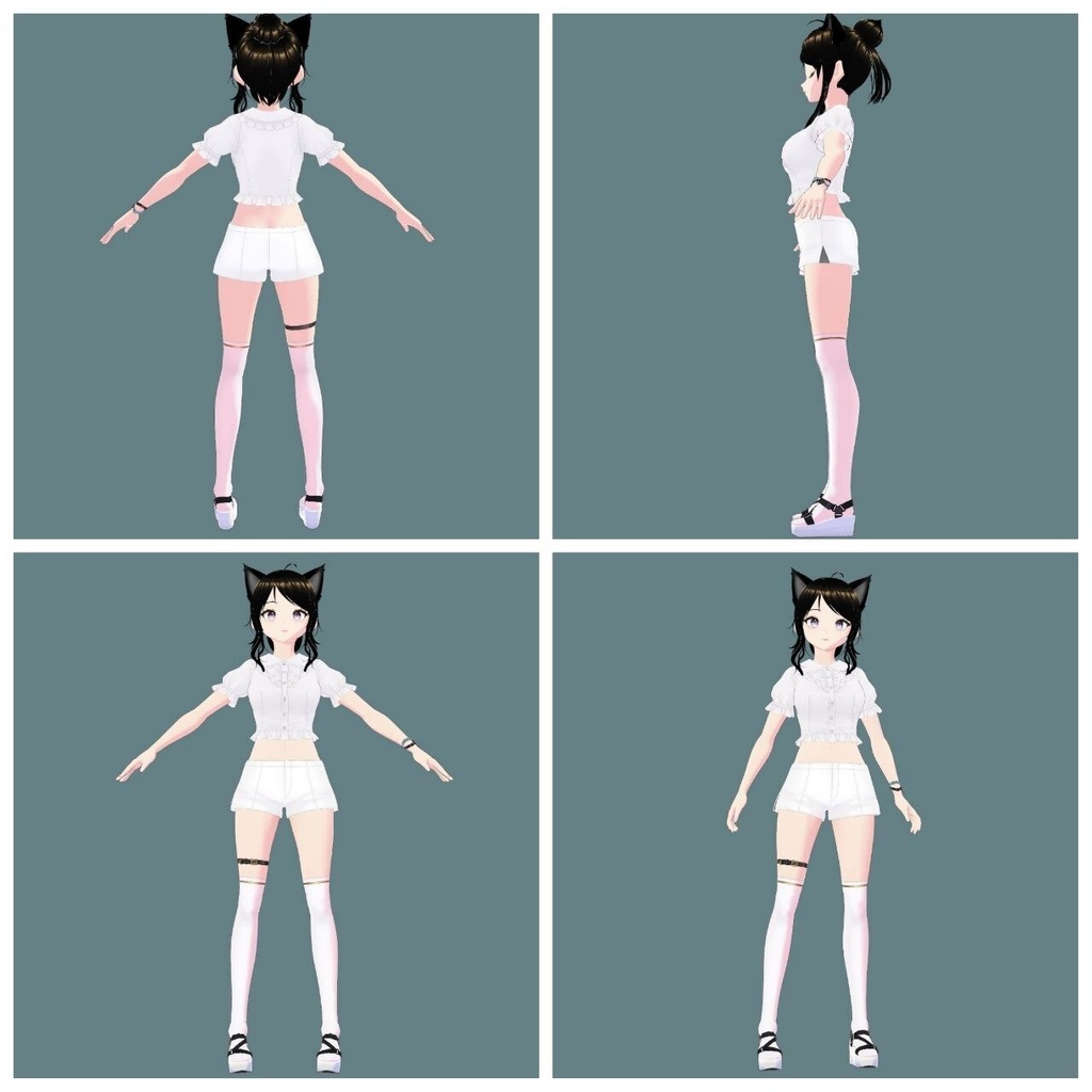 【VRM / VRChat】Neko Girl Avatar - AKZLab Studio 【ねこ娘】