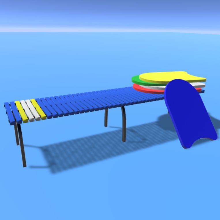 【無料】プールのベンチ&ビート板