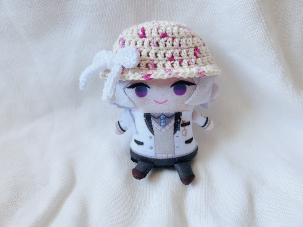 にじぱぺ向け 帽子 ハット 白リボン