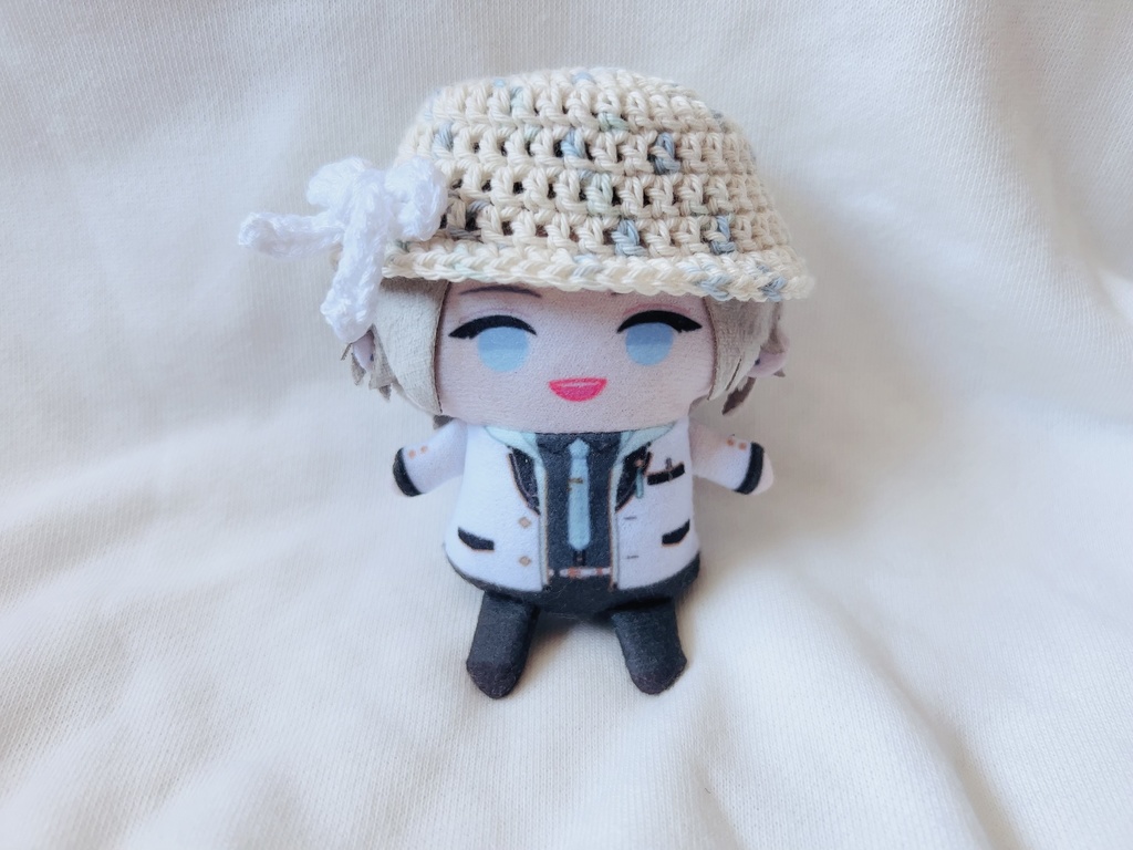 にじぱぺ向け 帽子 ハット 白リボン