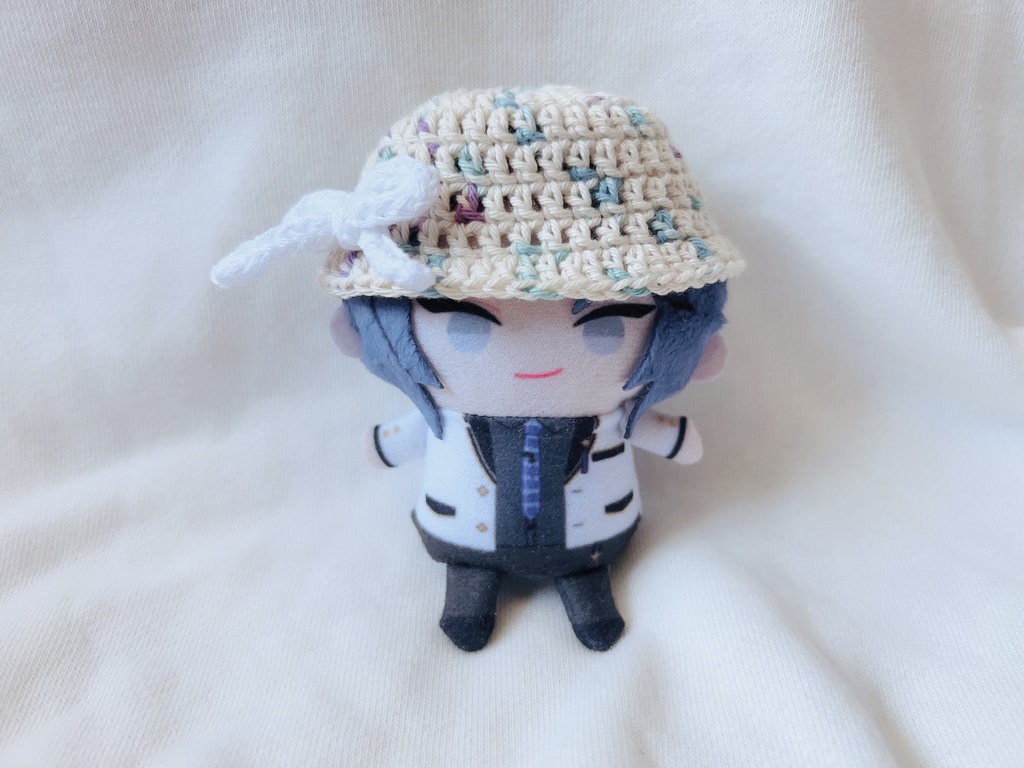 にじぱぺ向け 帽子 ハット 白リボン