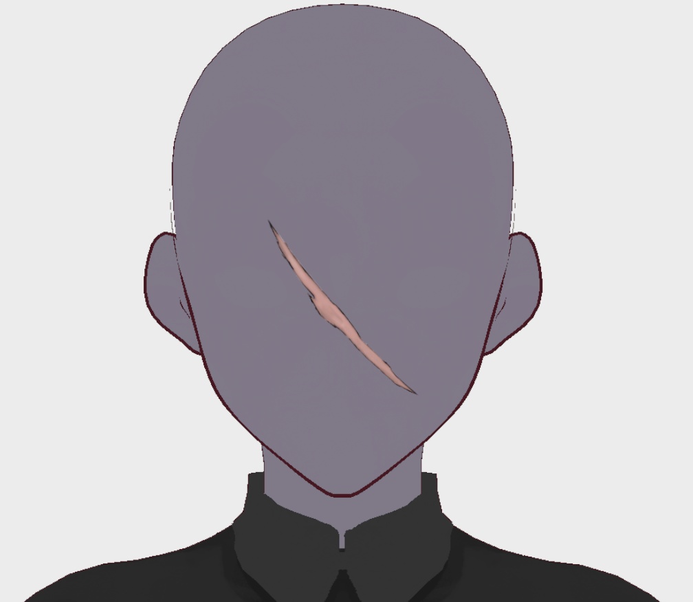 【Vroidテクスチャ】顔の傷5種