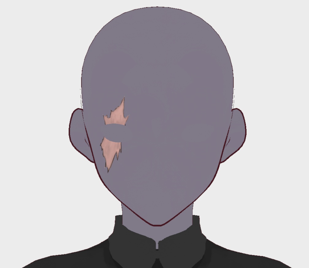 【Vroidテクスチャ】顔の傷5種